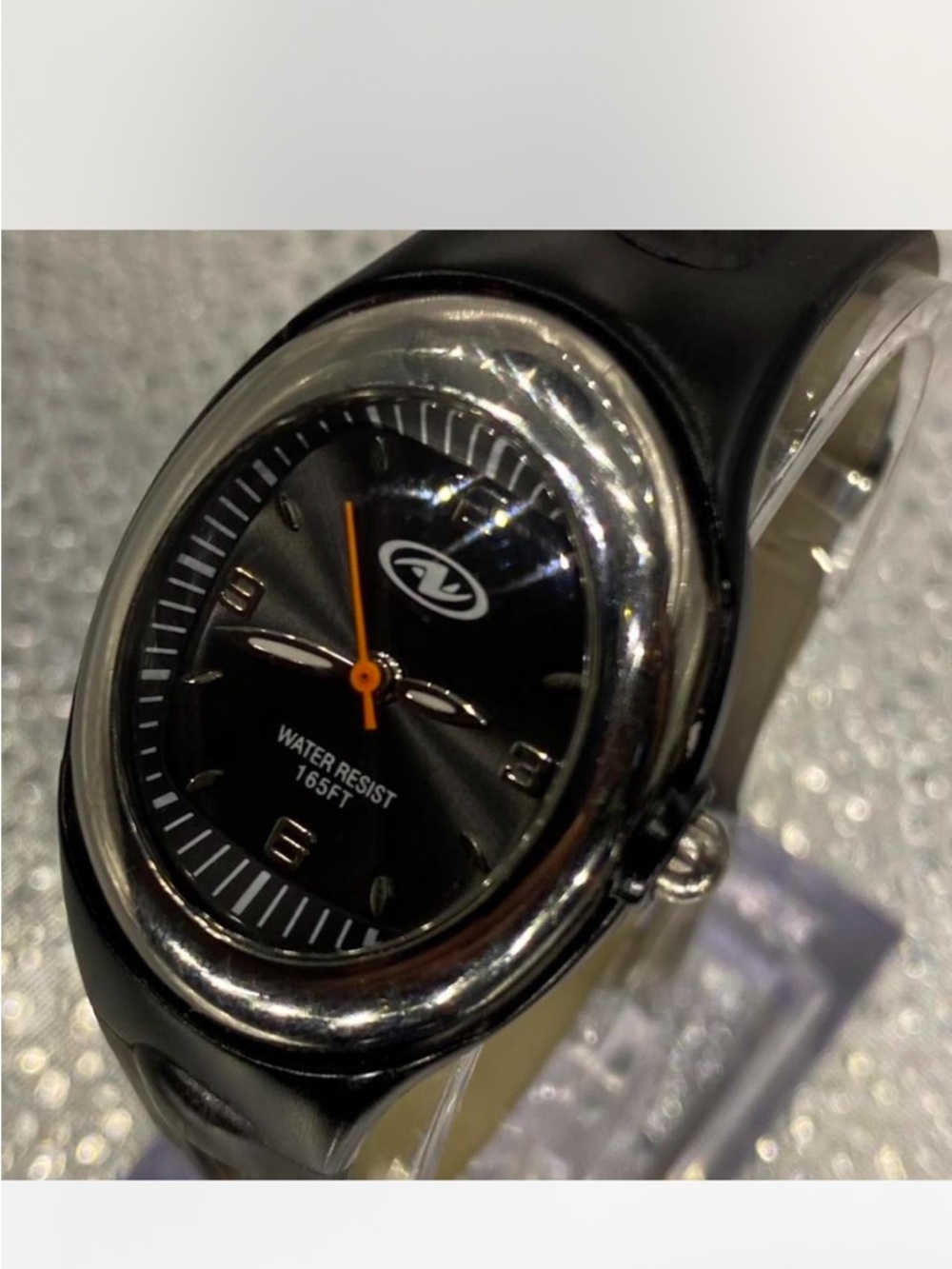 ***Designer ^*^  Sports ***Black Watch /  Orange Second Hand - Water Resistant ^